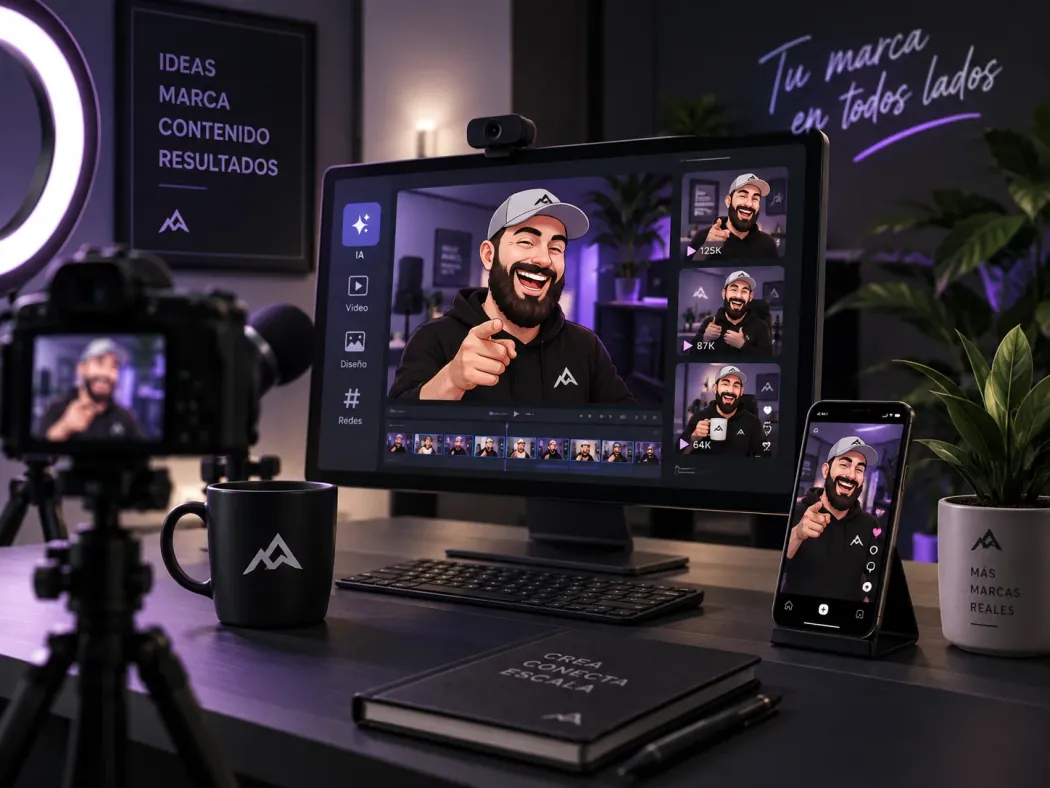 Mockup de avatar de IA, vista 1